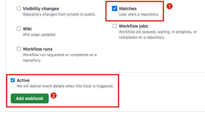 Webhook Settings